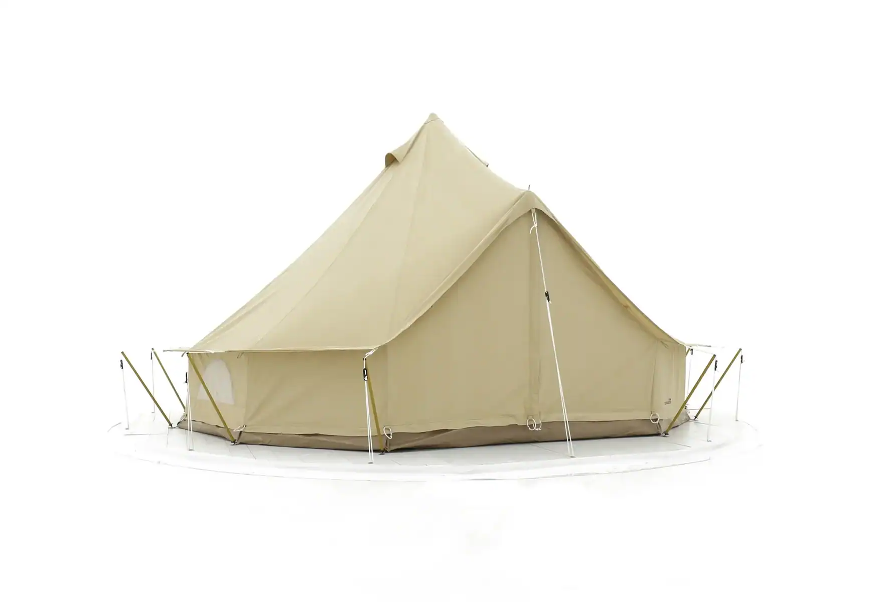 Atmungsaktive Zeltplane für Camping und Outdoor-Abenteuer, leicht und robust, in Erdtönen, geeignet für Lager, Festivals oder Naturerkundungen.