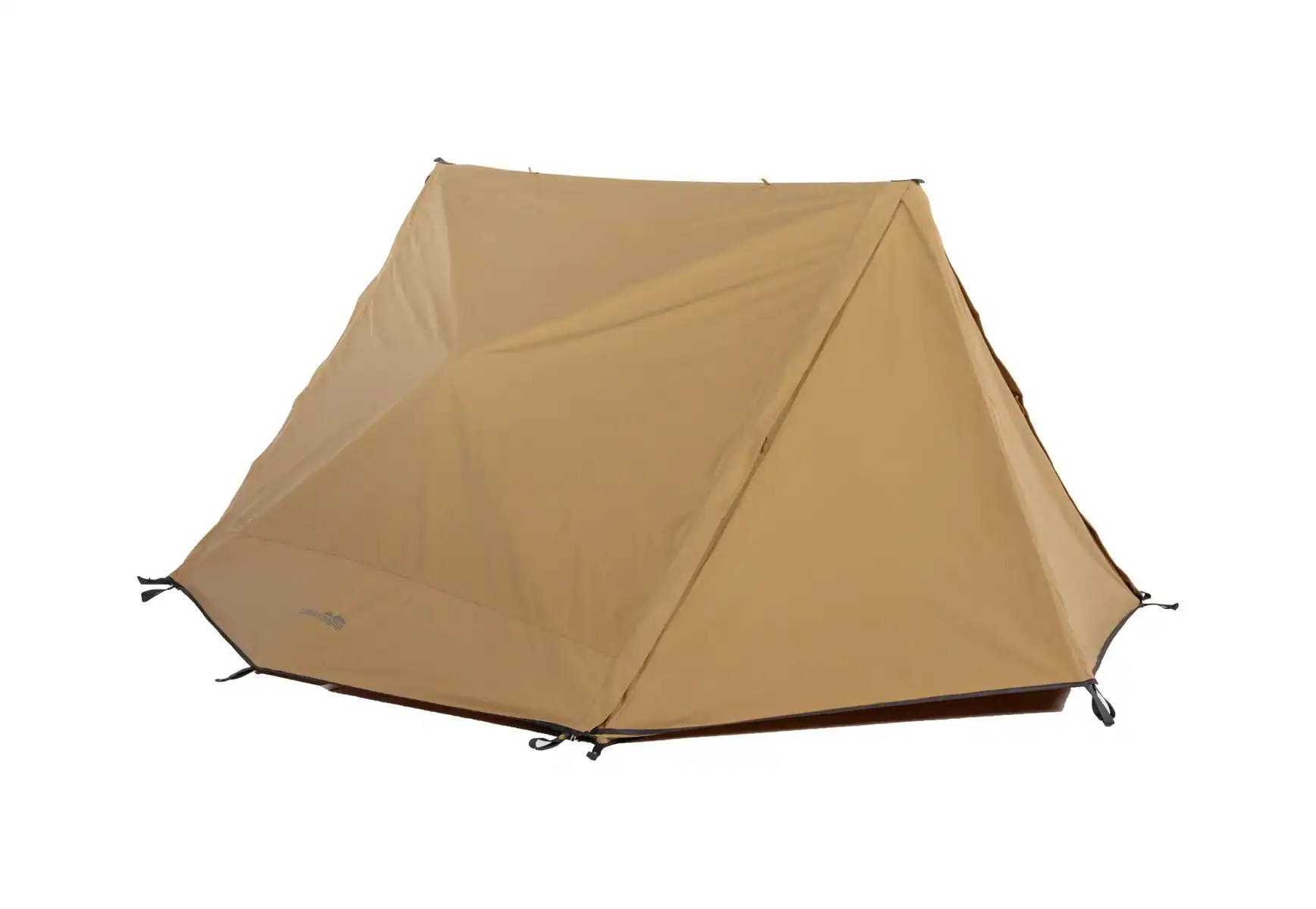 Großer Camping- oder Sonnenschutzschirm in Beige, ideal für Camping, Outdoor und Garten, wetterfest und langlebig, leichte Handhabung für unterwegs.