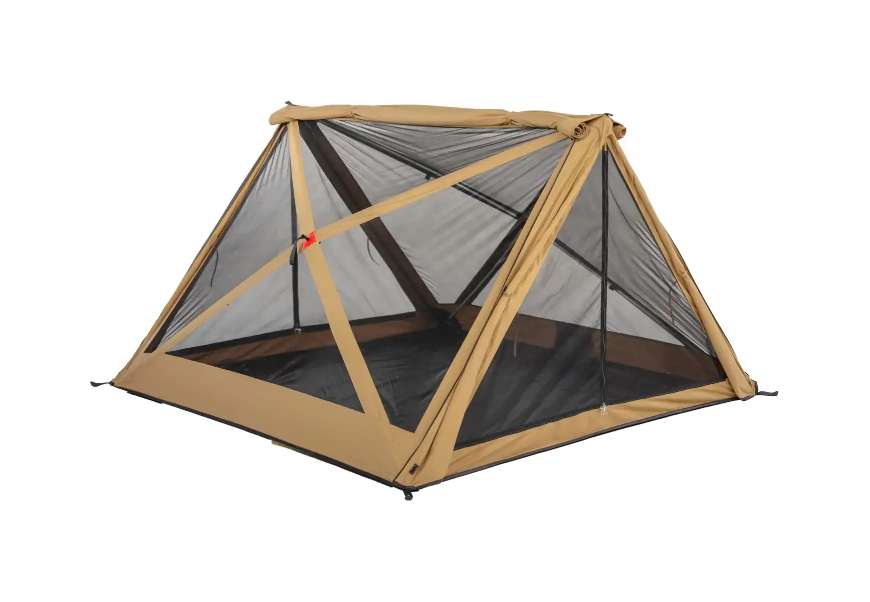 Atmungsaktives Campingzelt mit Carbon-Faser-Boden für ultraleichten Tragkomfort und Schutz vor Wasser und UV-Strahlen.