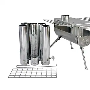 Hochwertige Edelstahl-Gasgrill mit mehreren Röhren, integriertem Vernebler und praktischen Ablageflächen, ideal für professionelles Grillen und Rauchwarenherstellung.