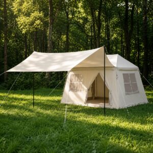🏕️ Aufblasbares 2-in-1-Campingzelt mit Sonnendach – wasserdicht inkl. Luftpumpe